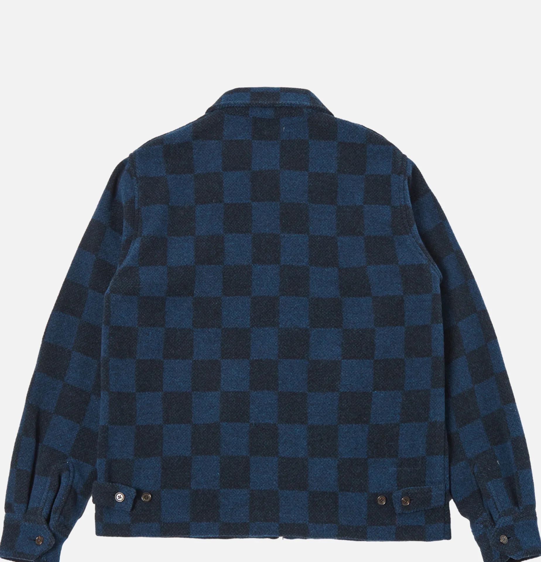 UNIVERSAL WORKS Windcheater Jacket Navy Checkerboard