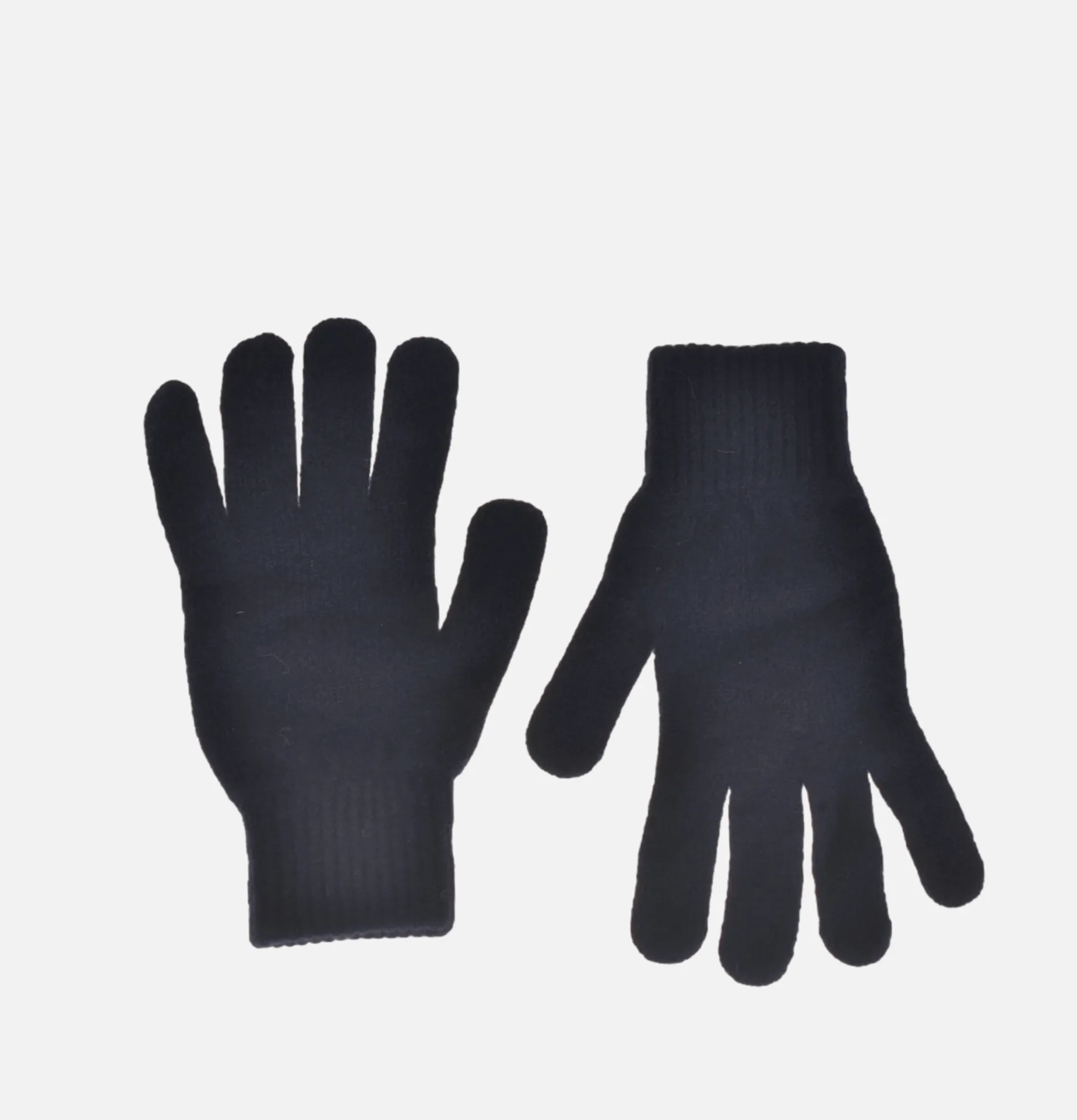 ROBERT MACKIE Wool Gloves Navy