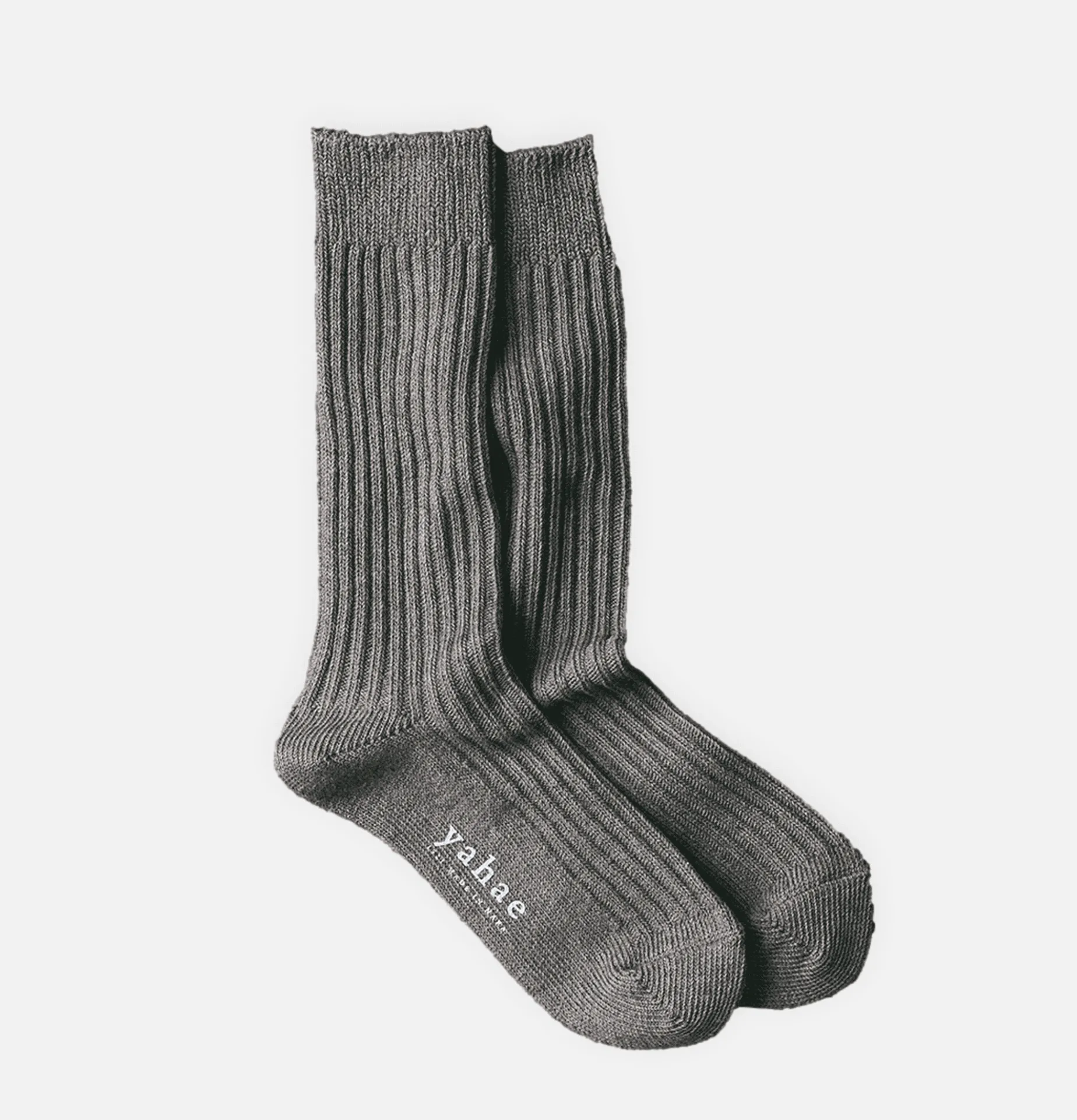 YAHAE Yak Ribbed Socks Grey